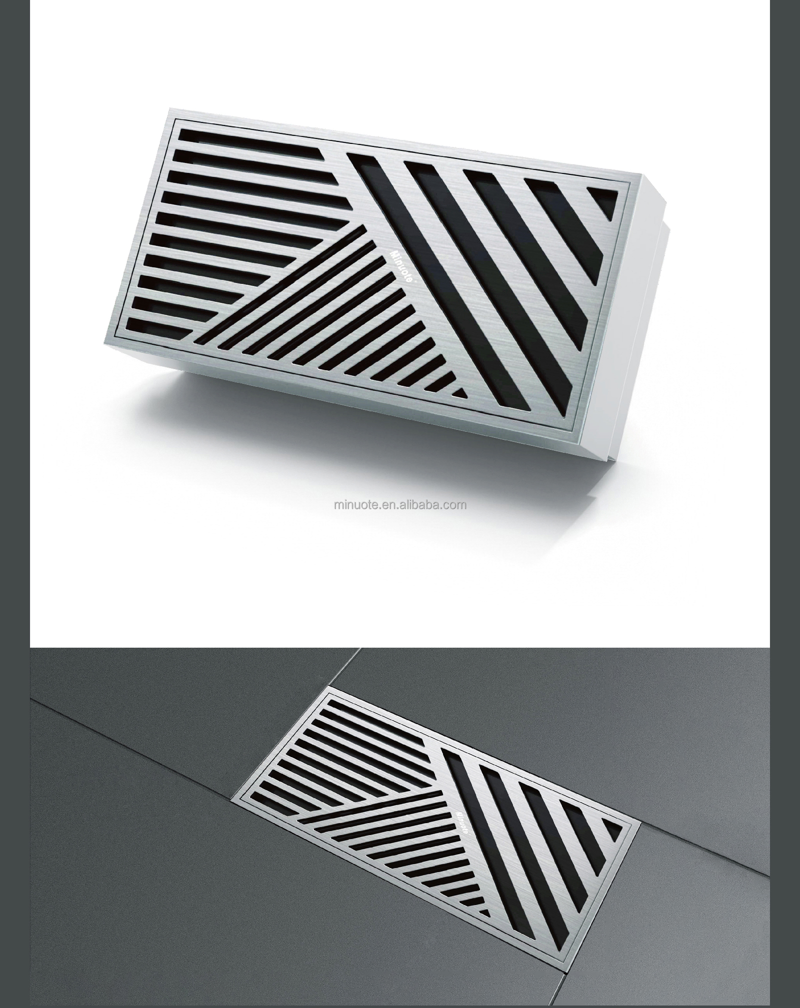 Shower Hair Catcher Anti-odor Filter Clean Stainless Steel Square Floor Drain manufacture