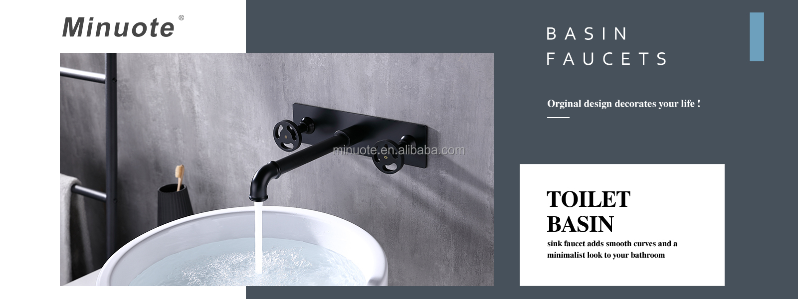 Industrial Pipe Dual Handle Sink Mixer Faucet Wall Mount Bathroom Faucet details