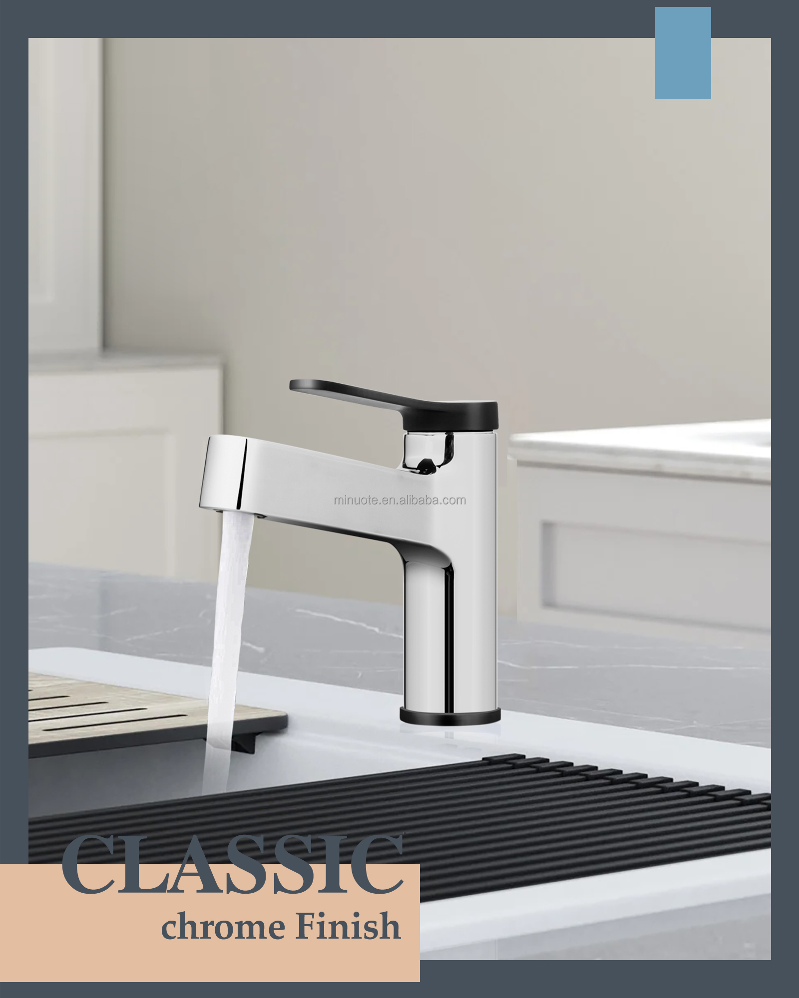 Fashion Single Hole Baking Paint Cold Hot Sink Taps Bathroom Basin Faucet factory