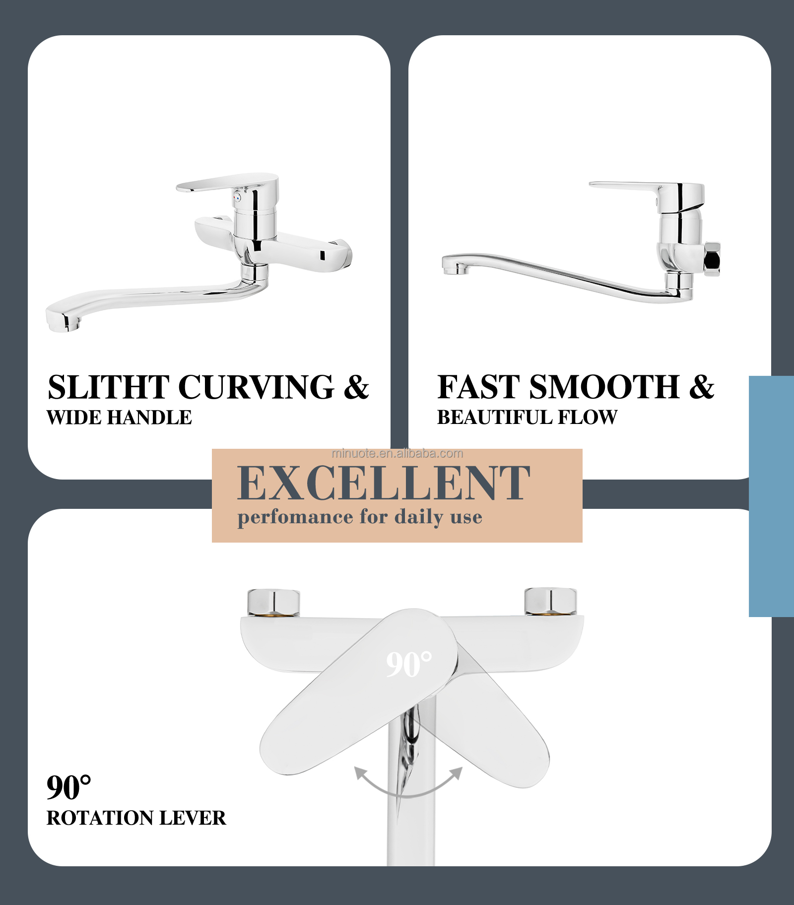 2023 long neck bath & shower faucets brass in wall shower faucet for bathroom shower set supplier