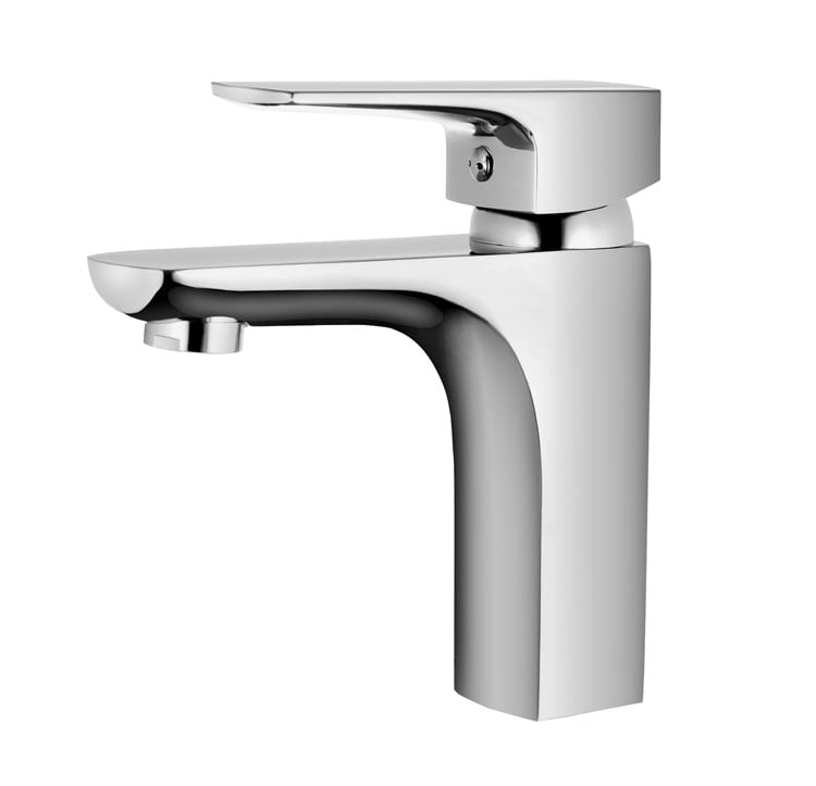 Good Packaging Luxury Bath Faucet Tap Mixer Square Single Handle Brass Basin Faucets Waterfall details