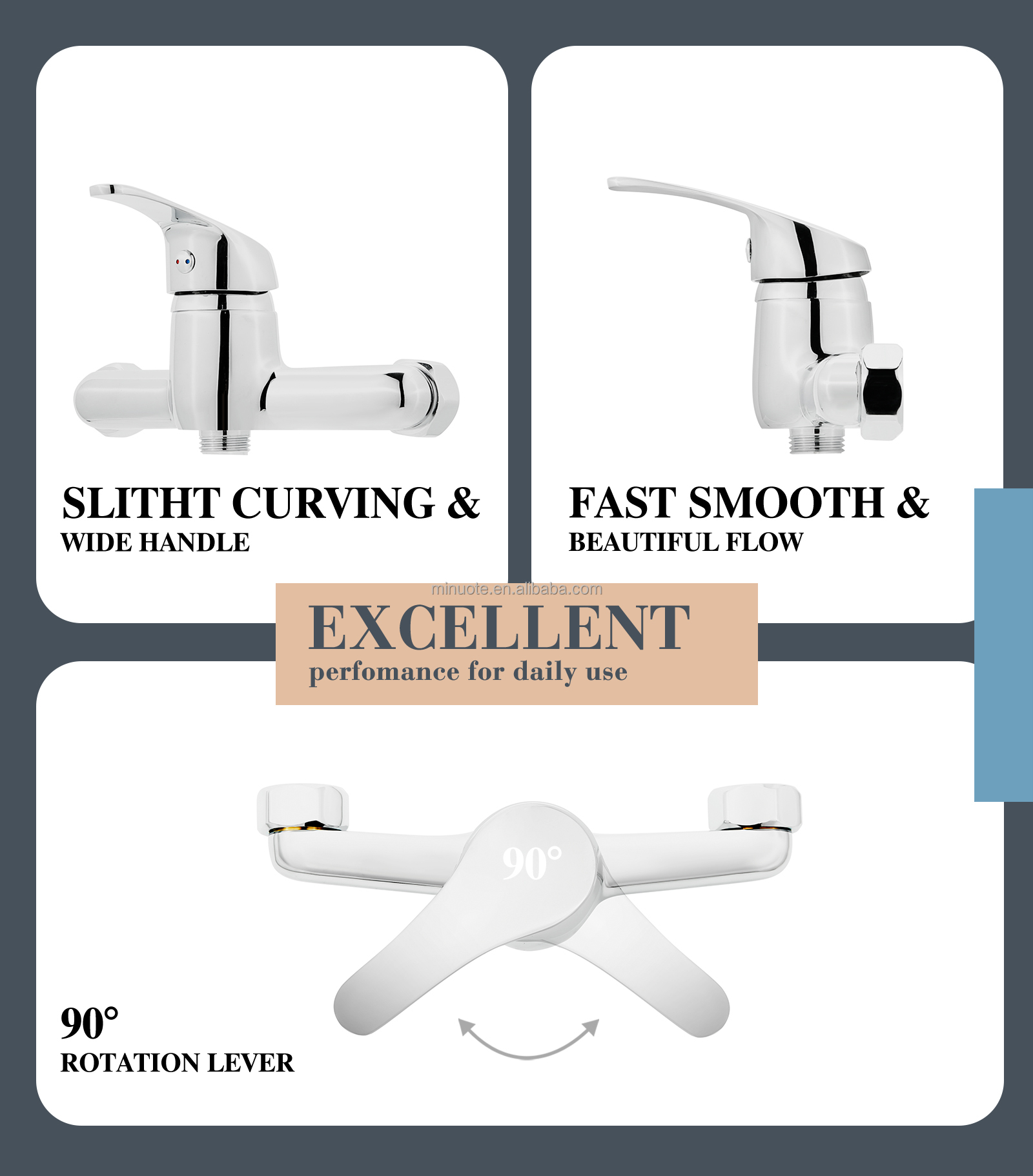 high quality low price wall mounted bathroom bathtub faucet cold and hot shower faucet mixer supplier