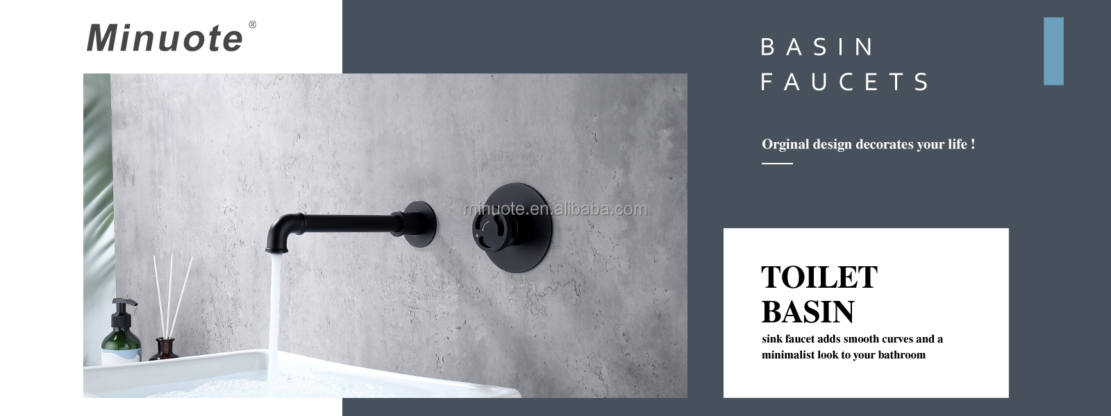Brushed Water Tap Hot Cold Mixer Hidden in Wall Mounted Concealed Basin Faucet Hot Sale 304 Stainless Steel One Handle Black factory