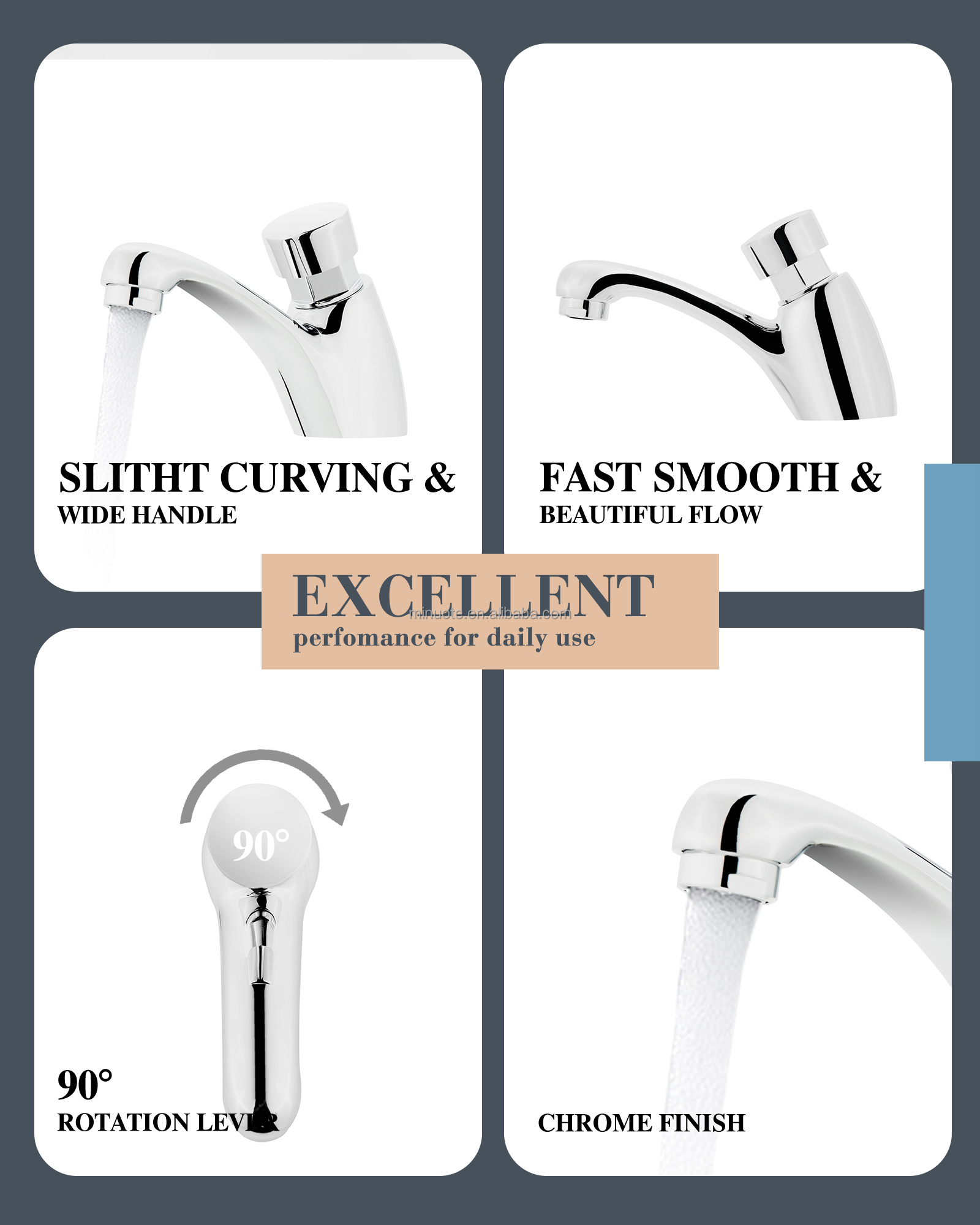 Fashion  Single Hole Baking Paint Cold Hot Sink Taps Bathroom Basin Faucet supplier