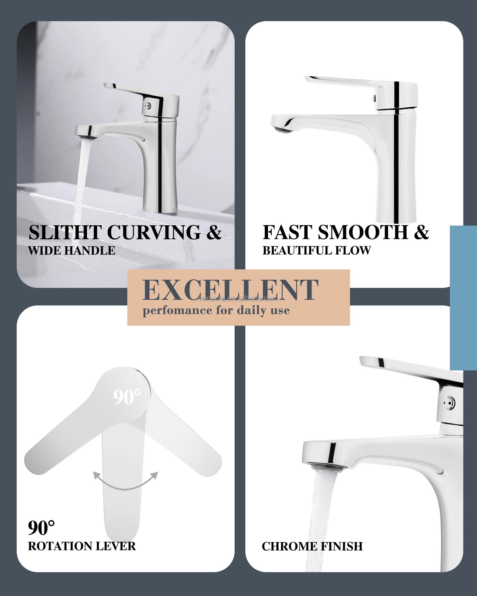 Factory Wholesale Single Lever Handle Tall Lavatory Bathroom Washroom Water Mixer Faucet Taps For Hotel manufacture