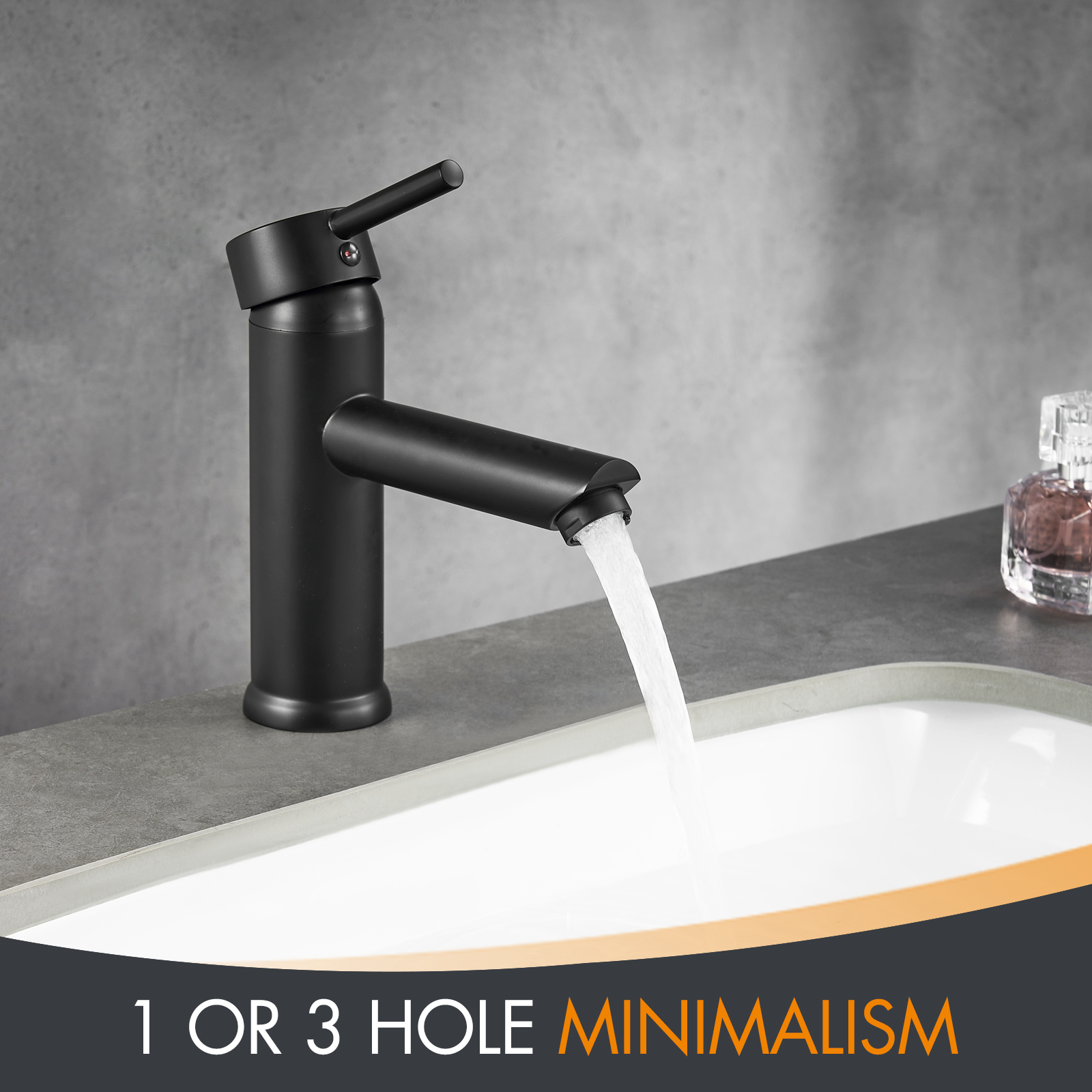 Latest Design Brass Body Zinc Handle Single Lever Basin Faucet Black Basin Mixer Faucet manufacture