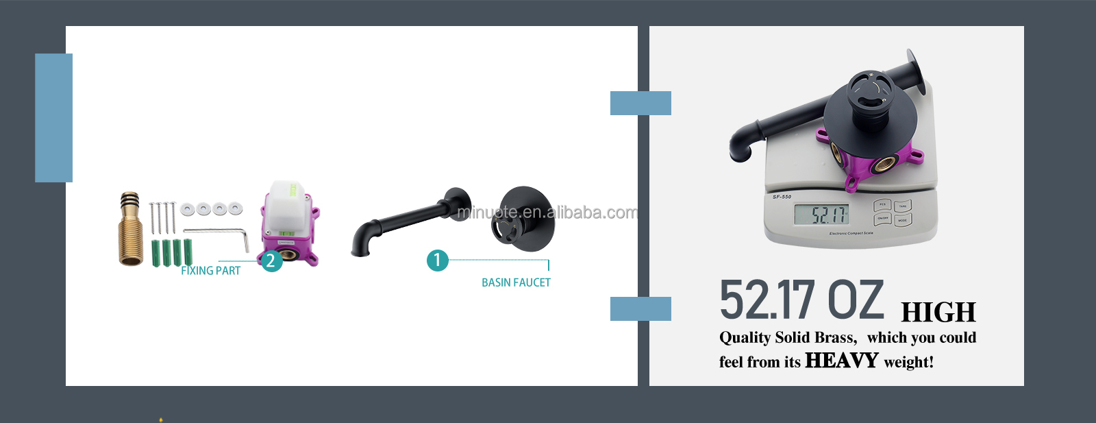 Brushed Water Tap Hot Cold Mixer Hidden in Wall Mounted Concealed Basin Faucet Hot Sale 304 Stainless Steel One Handle Black factory
