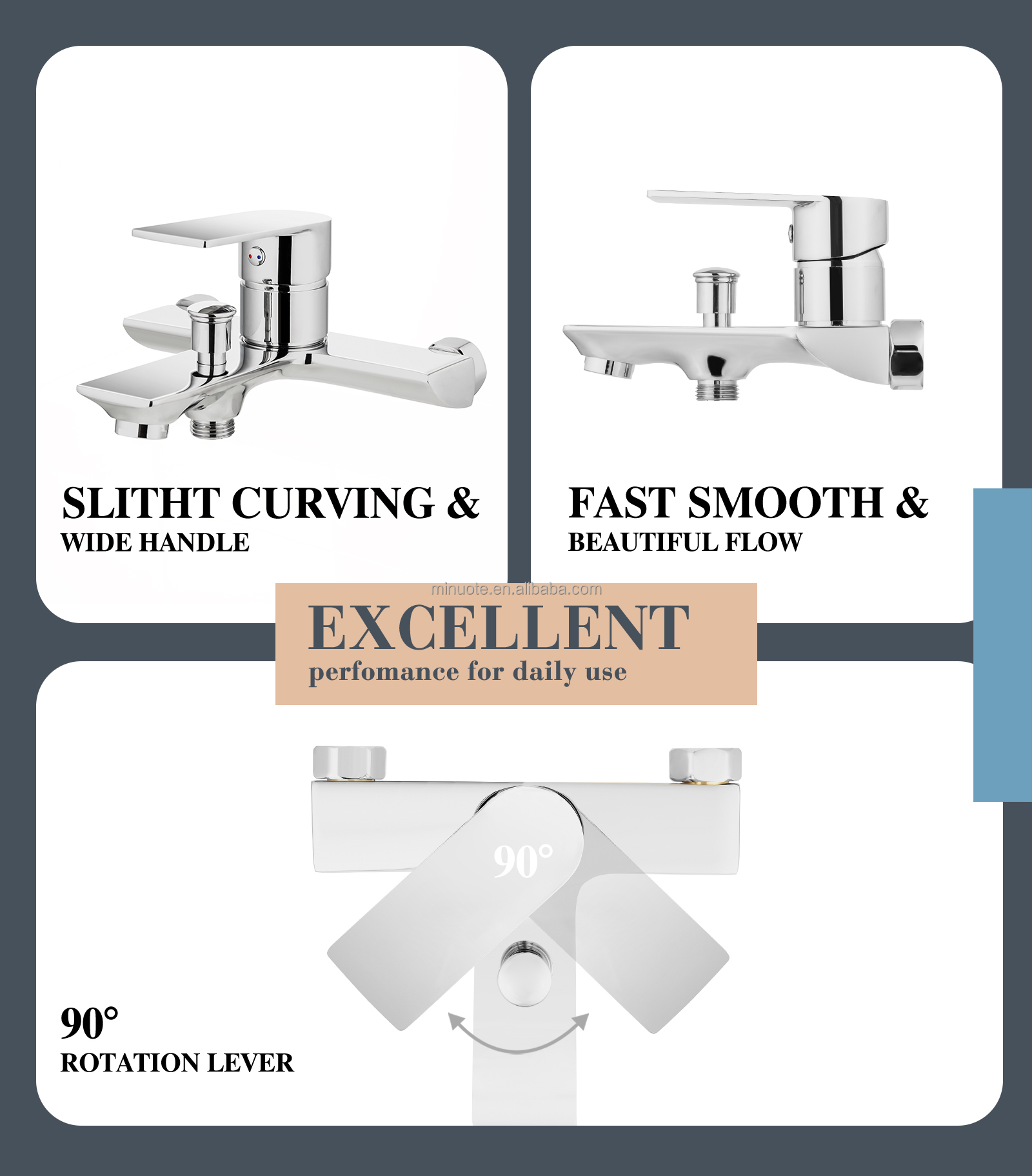 High Quality Brass Bath Shower Faucet Tap Bathroom Luxury Shower Taps Bath Faucet For Home Use details