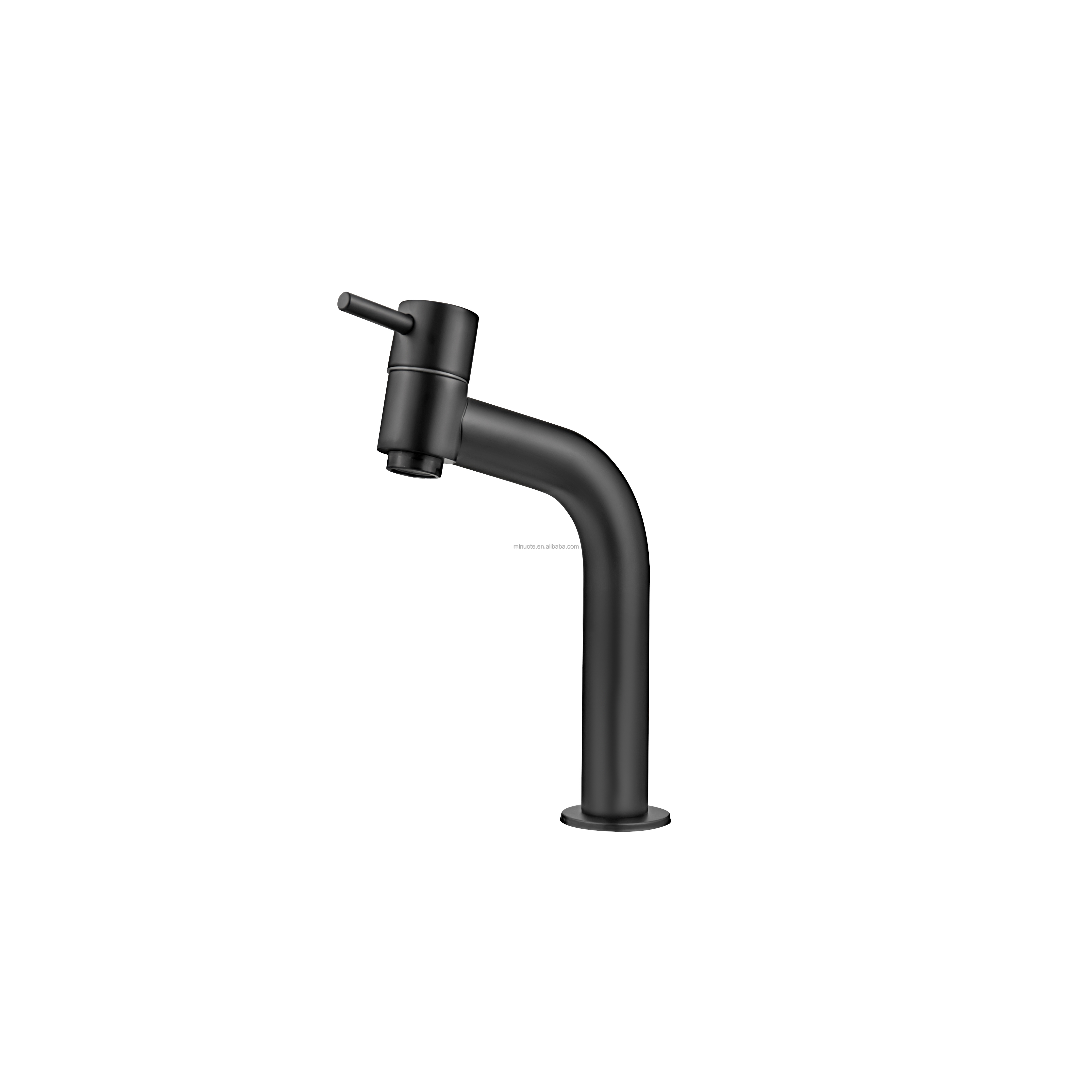 Hot kitchen short stainless steel single cold plating silver single handle faucet supplier