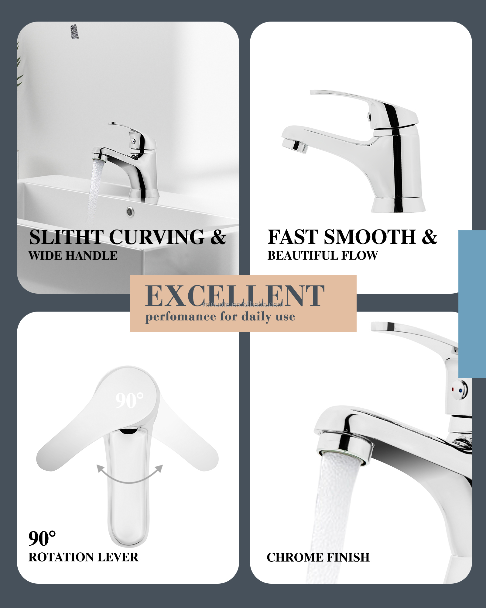 Modern hot cold single handle brass bathroom mixer washbasin concealed basin faucet manufacture