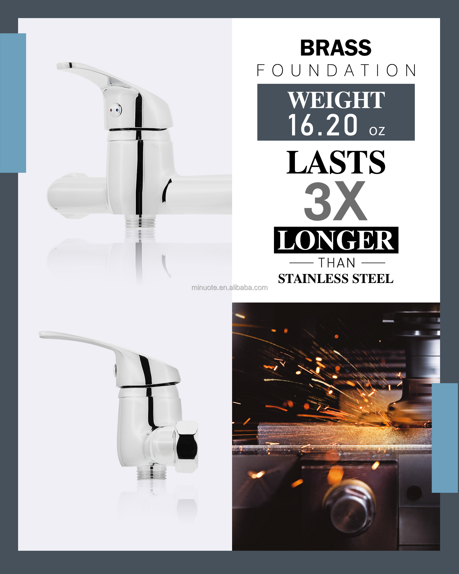high quality low price wall mounted bathroom bathtub faucet cold and hot shower faucet mixer factory