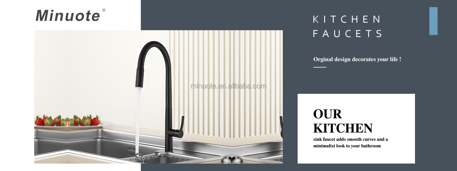 Single Handle Stainless Steel matte Black Kitchen Faucet Kitchen Sink Faucet with Pull Out Sprayer details