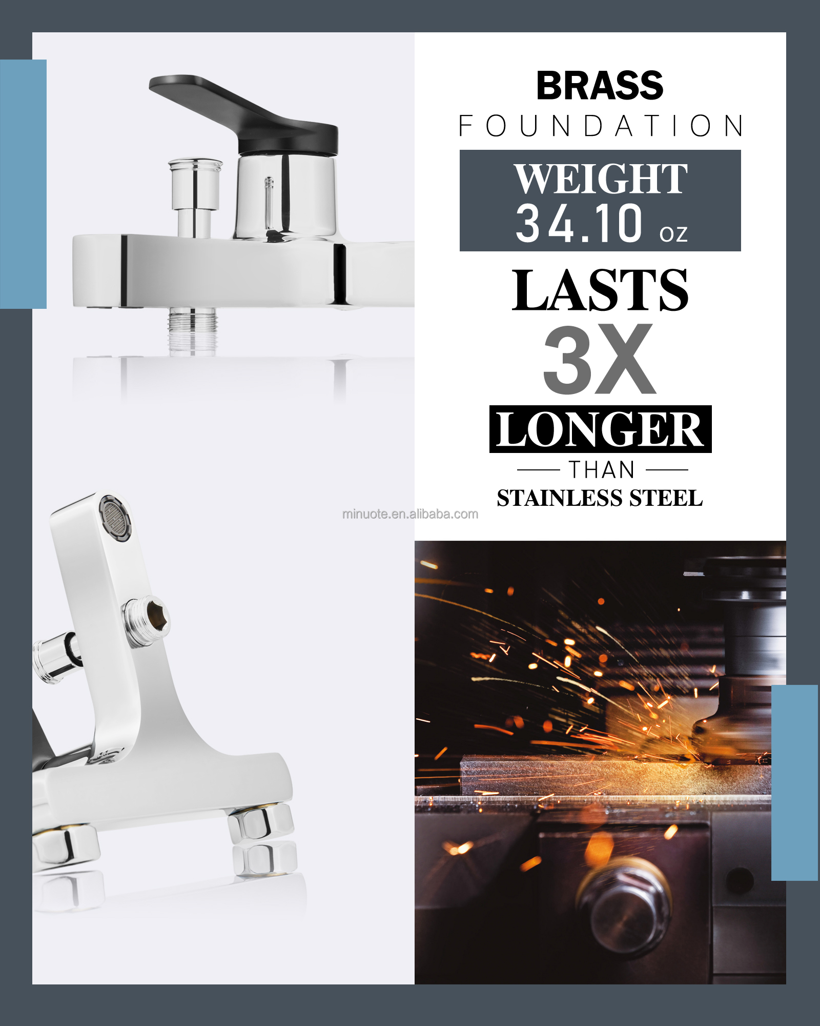 High Quality Modern Style Taps Bathroom Sink Shower Mixer Faucets Bath factory