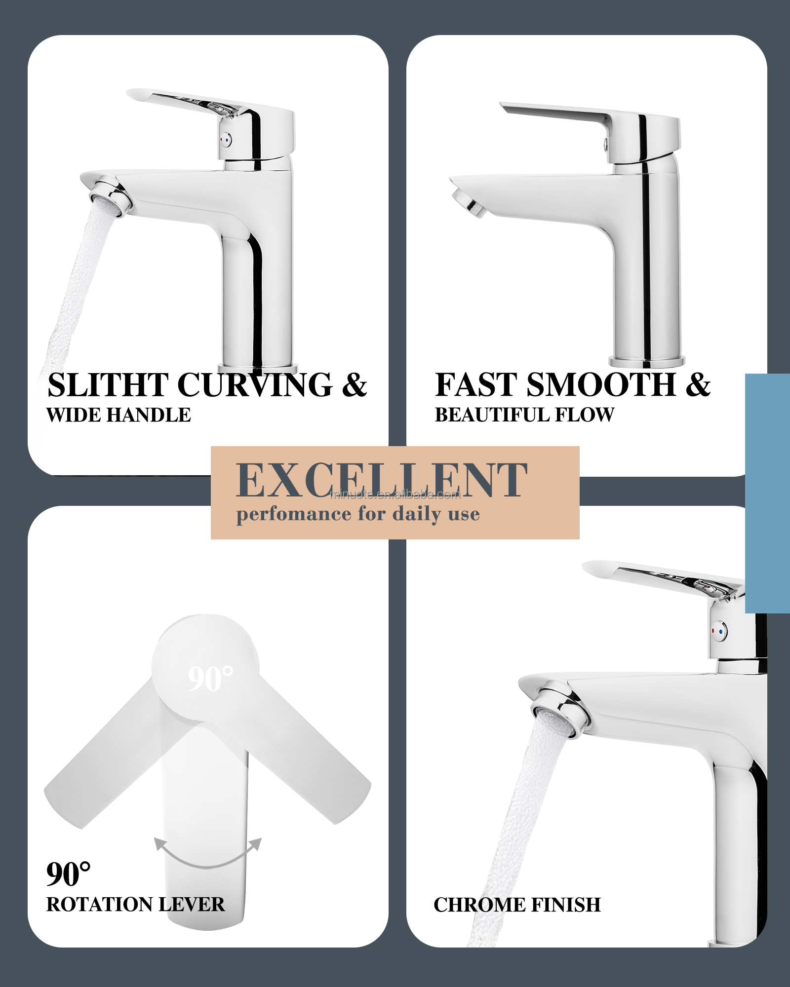 Modern hot cold single handle brass bathroom mixer washbasin concealed basin faucet details