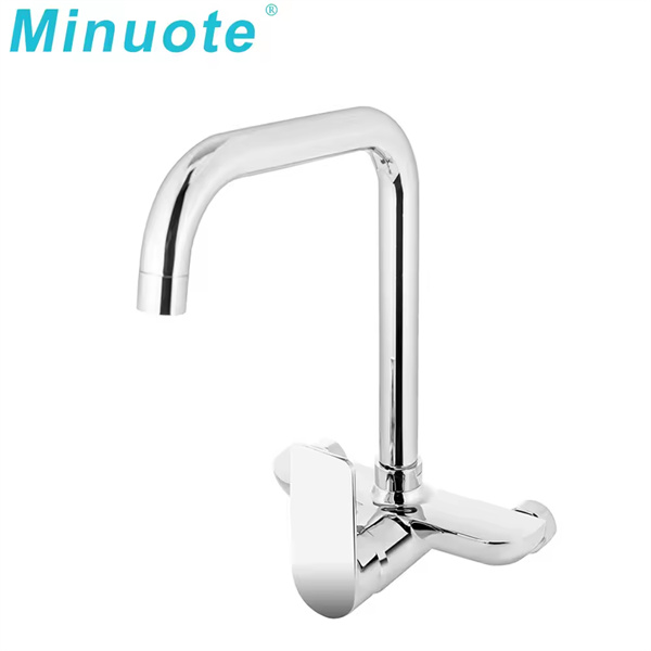 Save space and add style with wall-mounted sink faucets