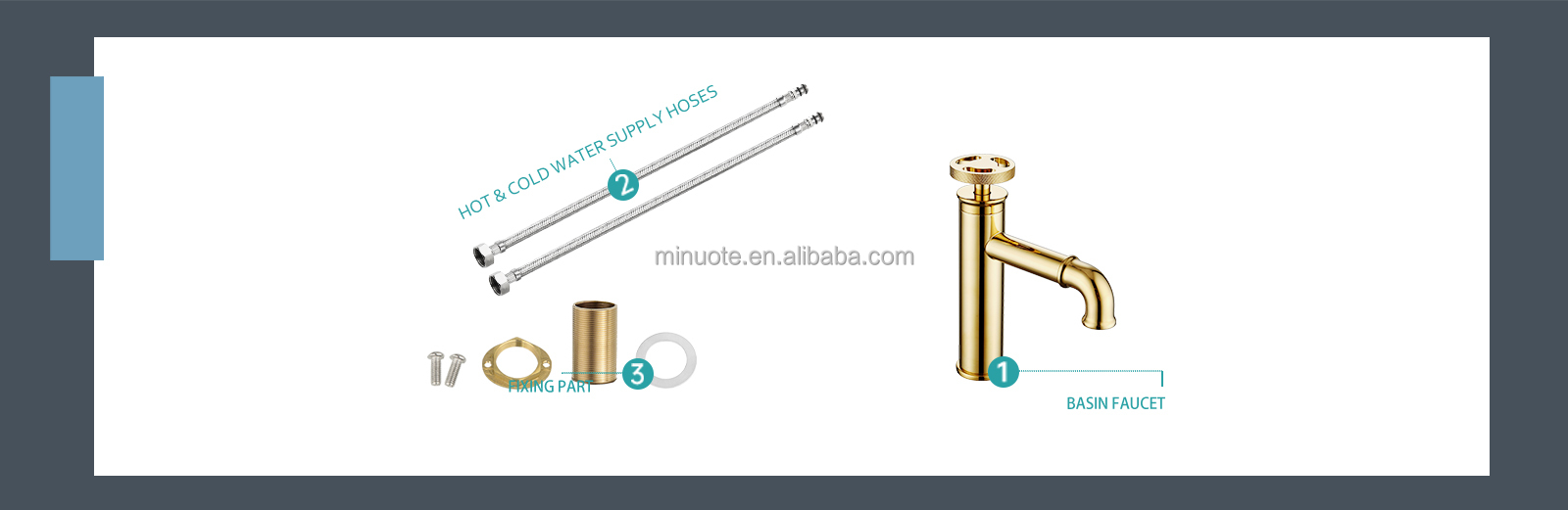 New design industrial style brass basin sink bathroom faucet factory