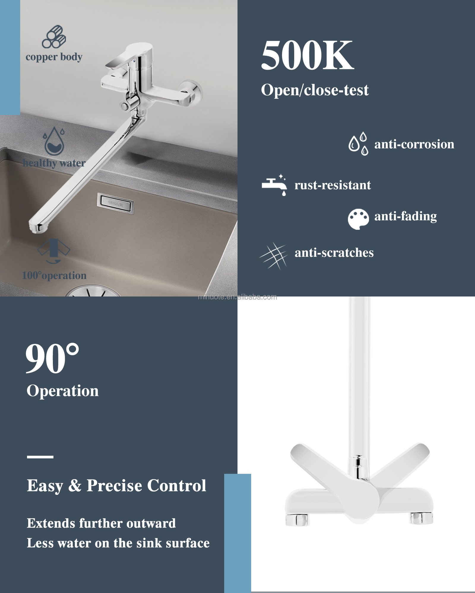 High quality ro faucet bath wall mounted  single handle bathroom faucet bath mixer brass shower taps details