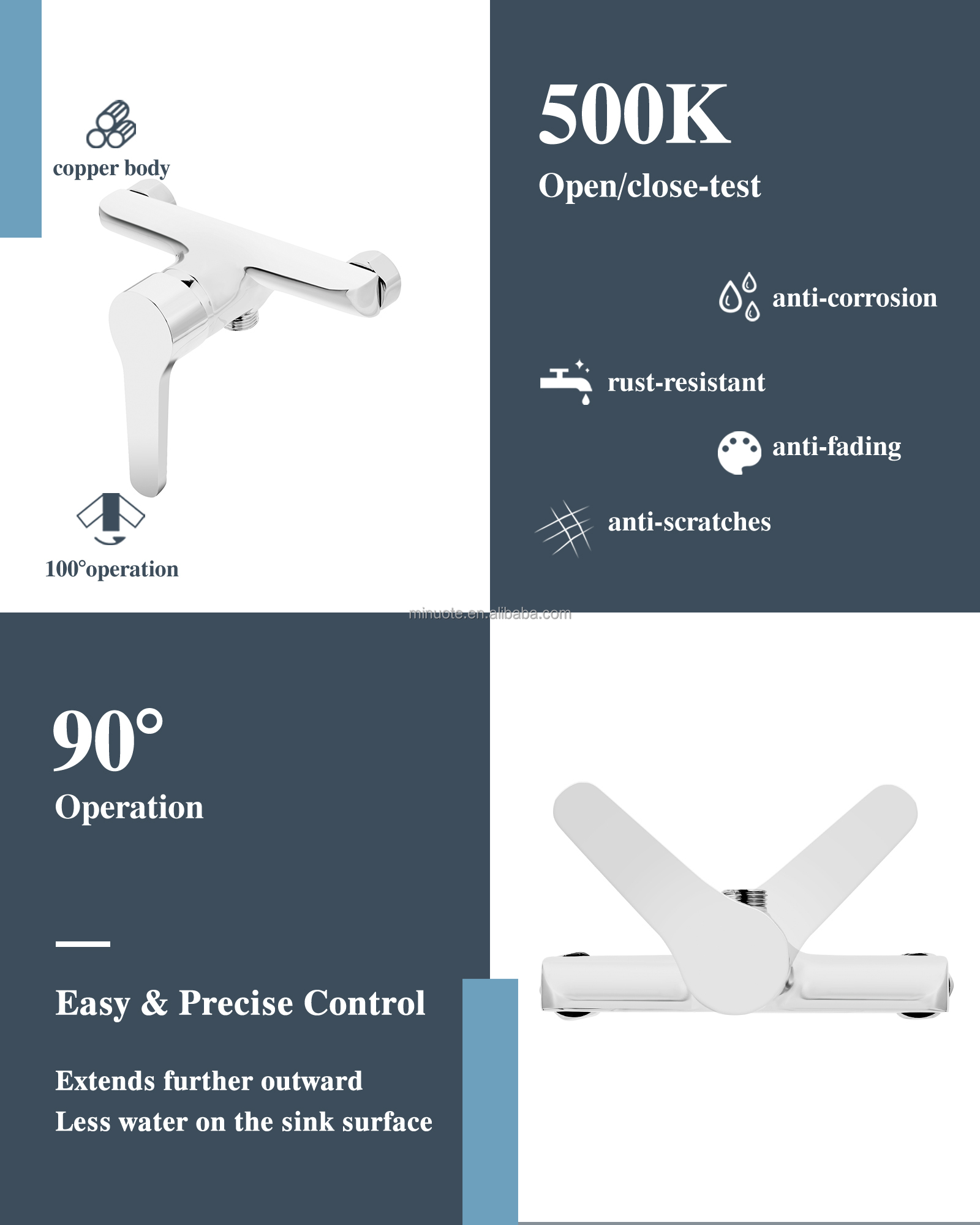 Free sample Bathroom Black Wall Mounted Hot And Cold Water Tap Mixer Bathtub Tub Faucets For Shower Set supplier