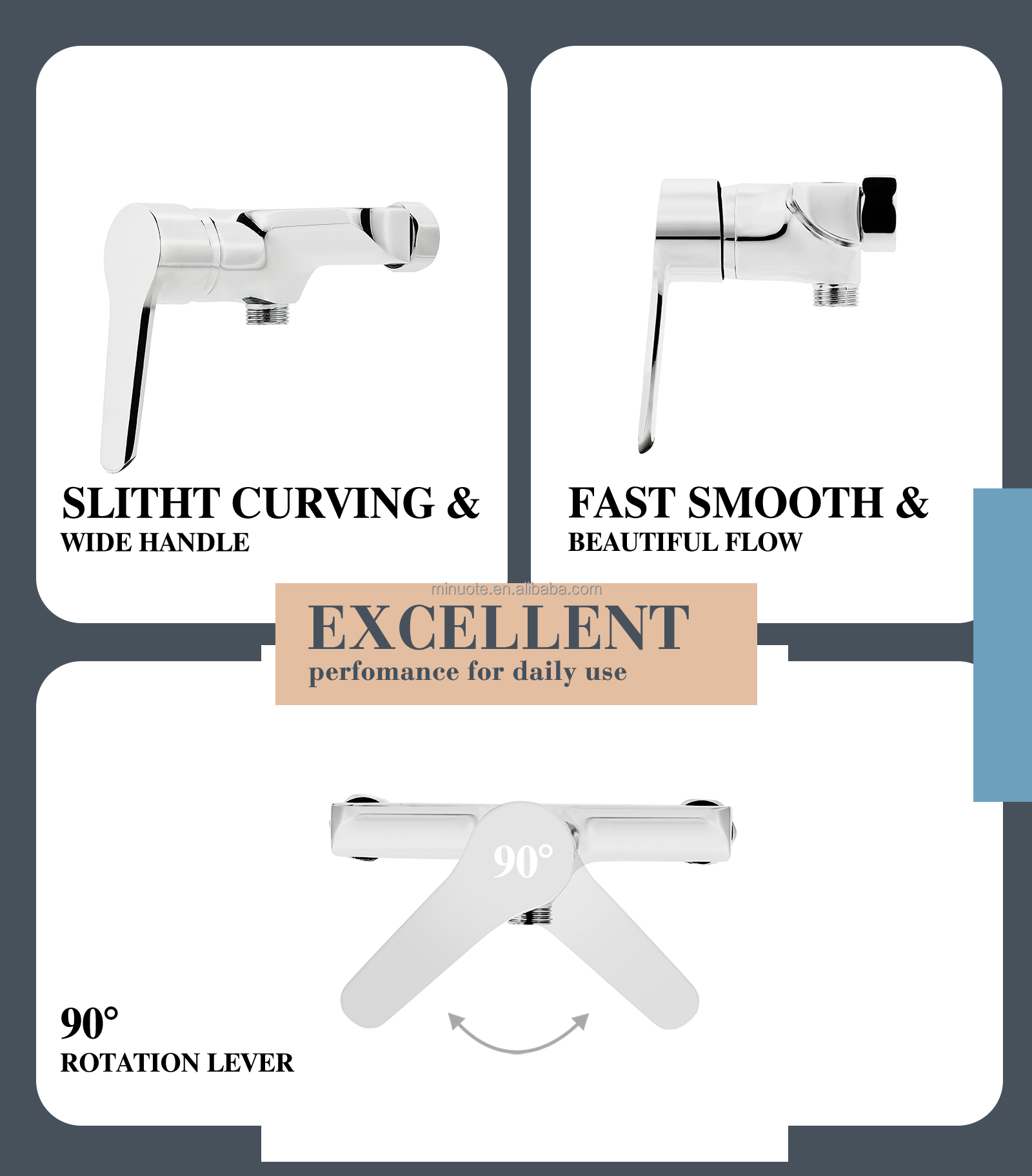 Free sample Bathroom Black Wall Mounted Hot And Cold Water Tap Mixer Bathtub Tub Faucets For Shower Set manufacture