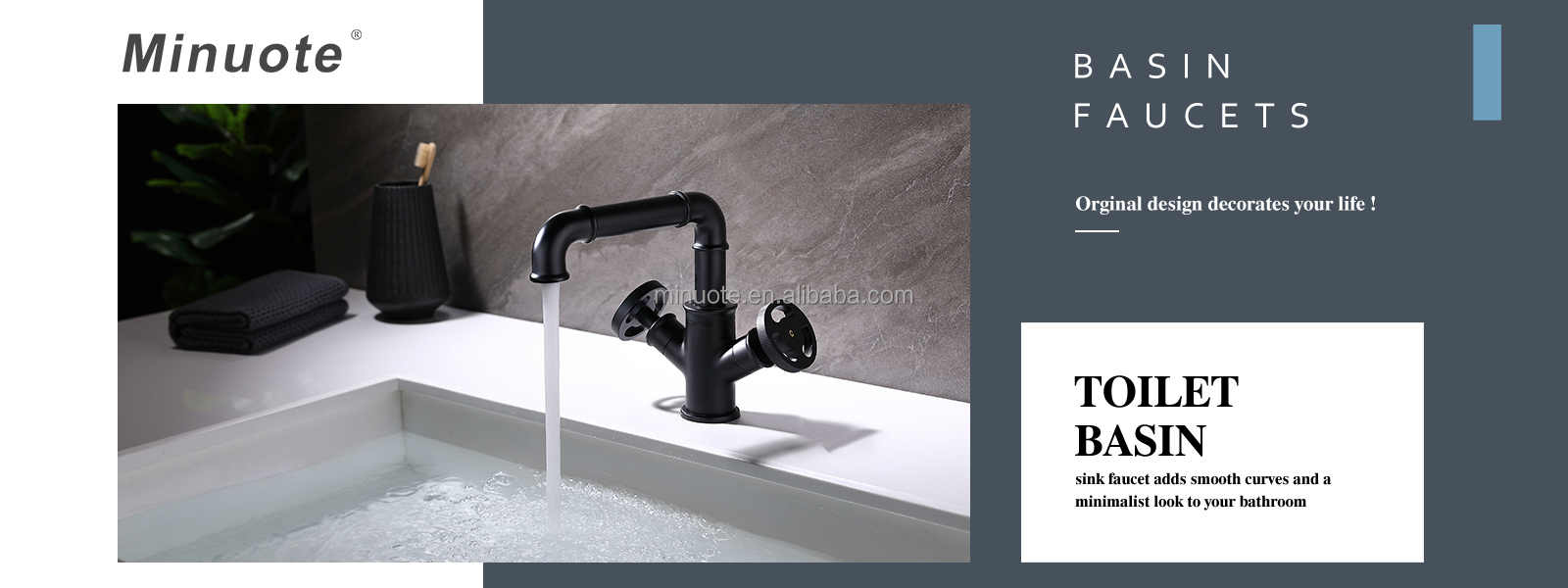Industrial brass basin faucet deck mounted matte black water mixer tap dual handles bathroom sink faucet details