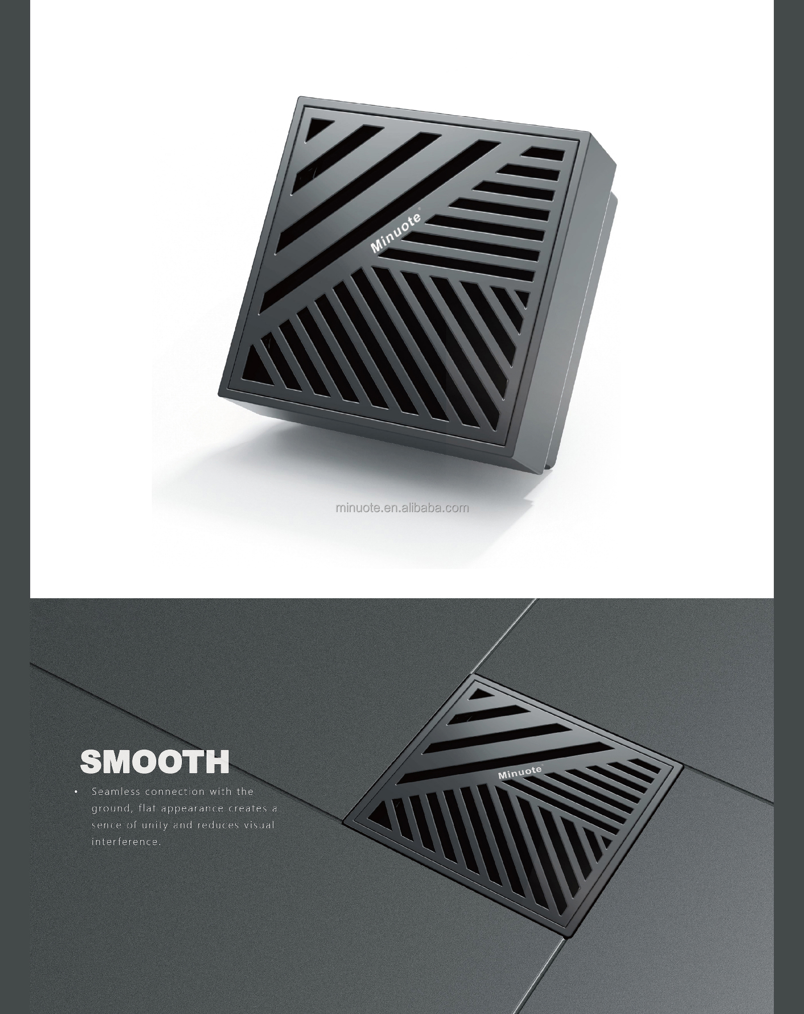 Shower Hair Catcher Anti-odor Filter Clean Stainless Steel Square Floor Drain manufacture