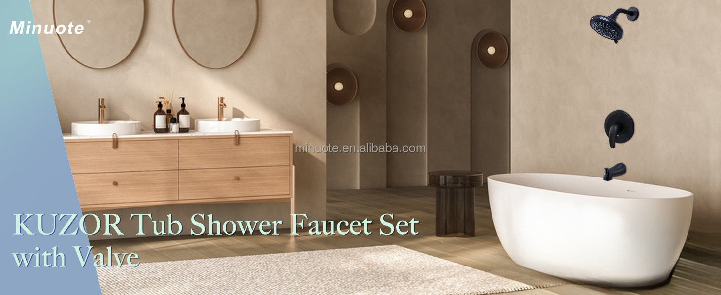Wall Mounted Shower System High Pressure Shower Mixer Faucet Combo Rainfall Shower Set supplier
