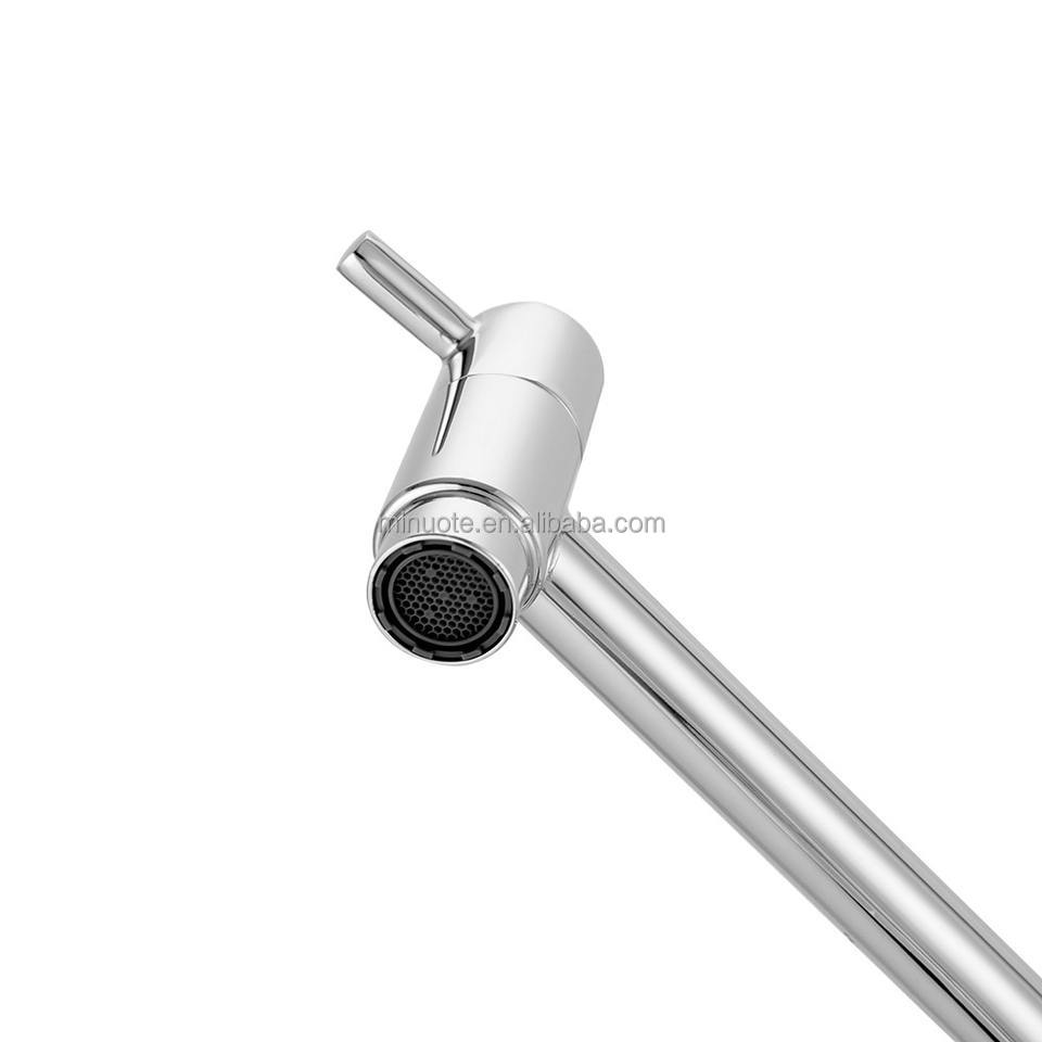 Hot kitchen short stainless steel single cold plating silver single handle faucet details