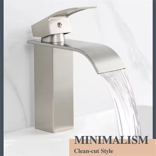 Enhance your bathroom decor with a unique and functional waterfall fauce
