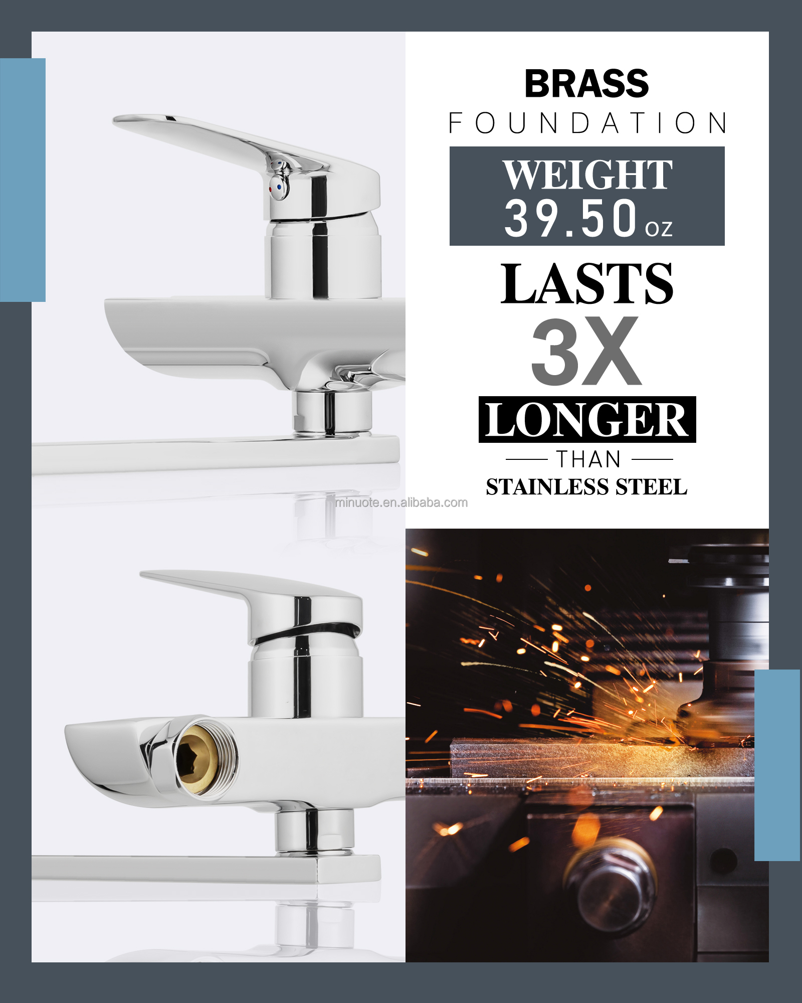 2023 Wholesale Modern Water Saving Commercial Single Lever Instant Hot Cold Water Tap Bathroom Sink Faucet supplier