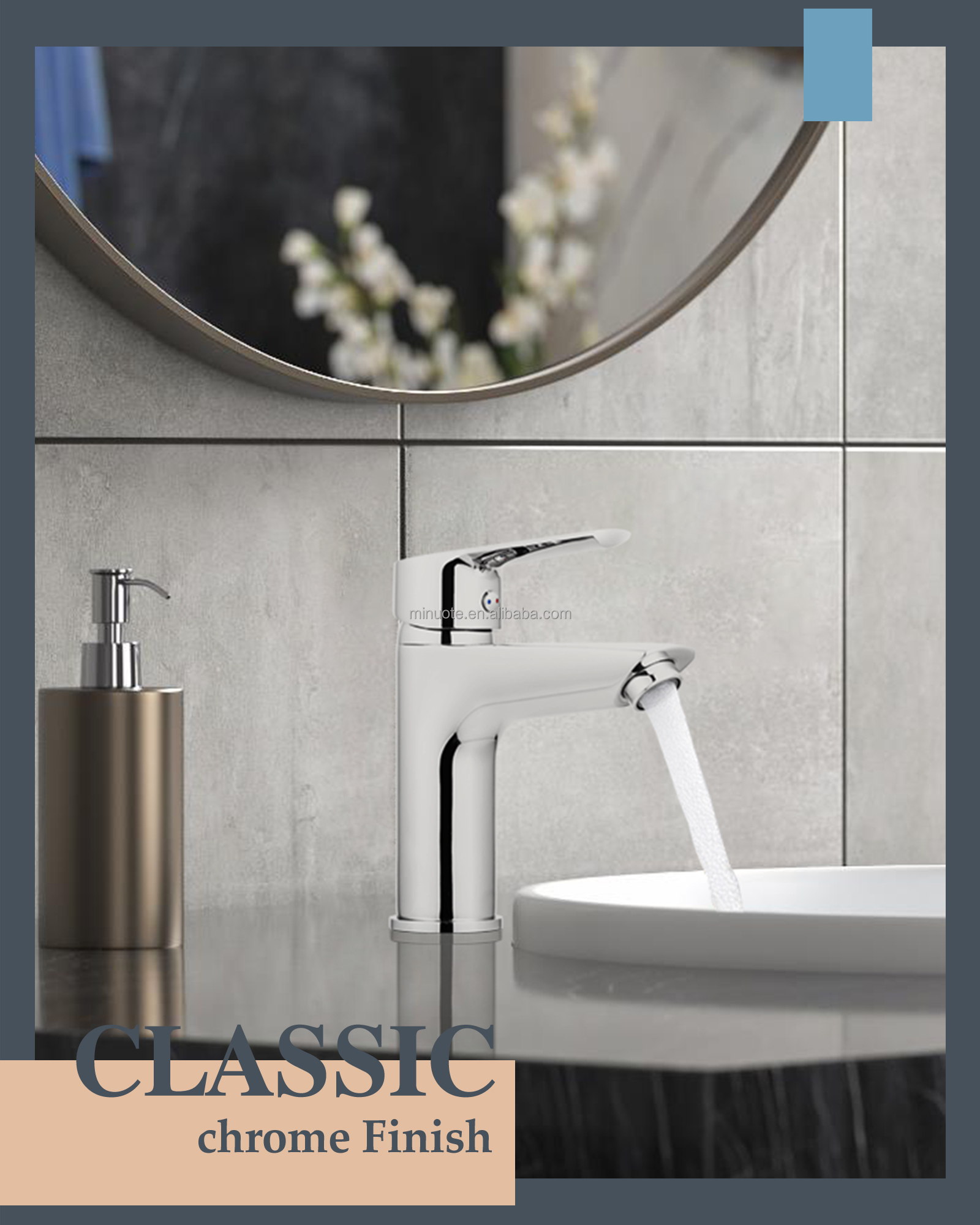 Modern hot cold single handle brass bathroom mixer washbasin concealed basin faucet factory