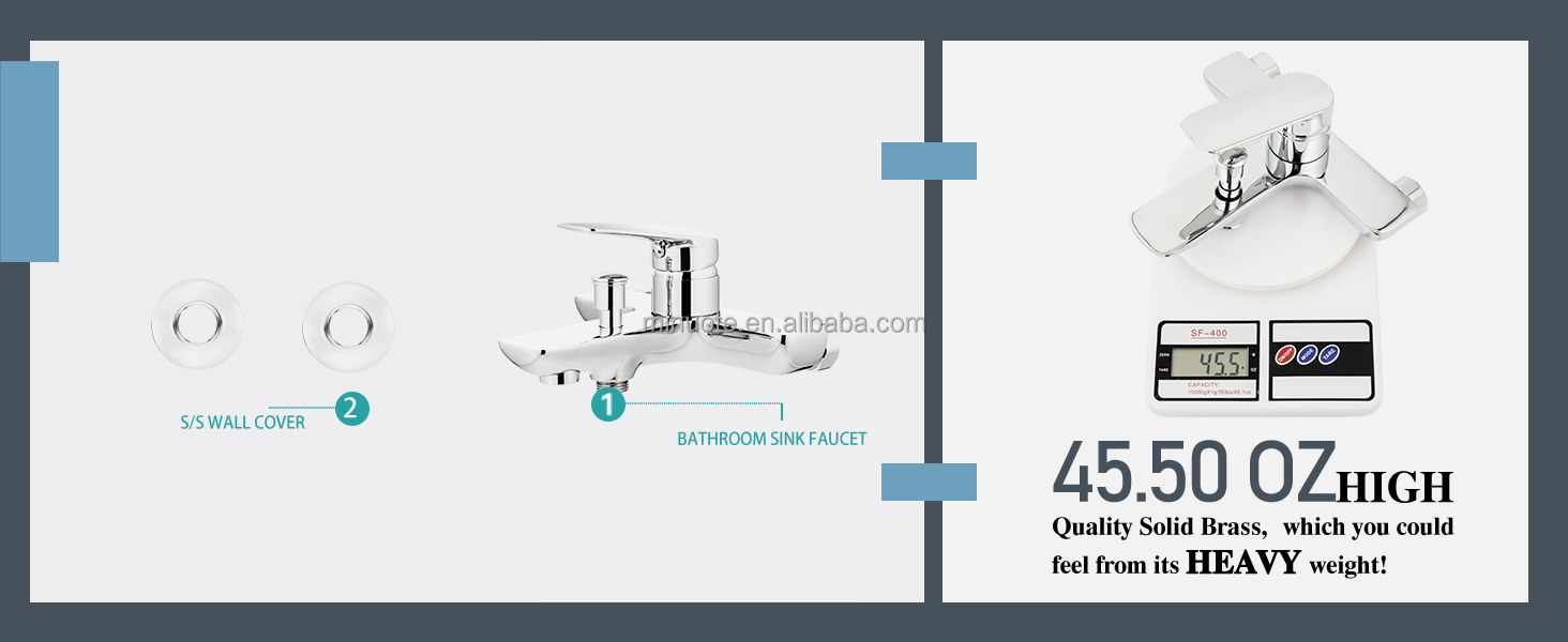 High quality ro faucet bath wall mounted  single handle bathroom faucet bath mixer brass shower taps manufacture