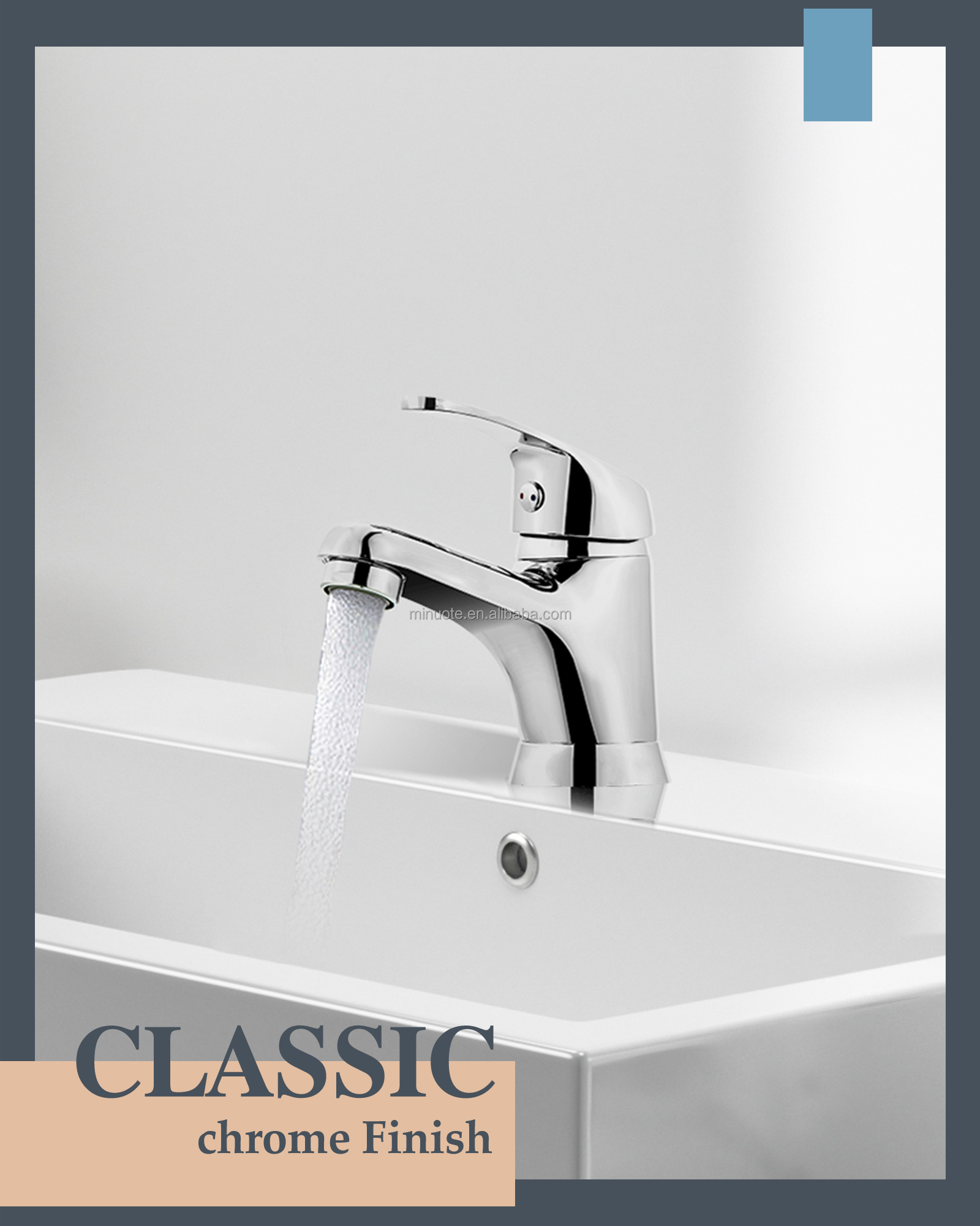 Modern hot cold single handle brass bathroom mixer washbasin concealed basin faucet supplier