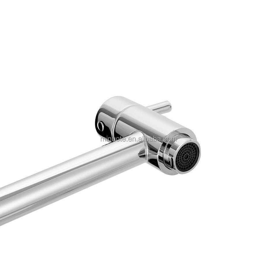 Hot kitchen short stainless steel single cold plating silver single handle faucet supplier