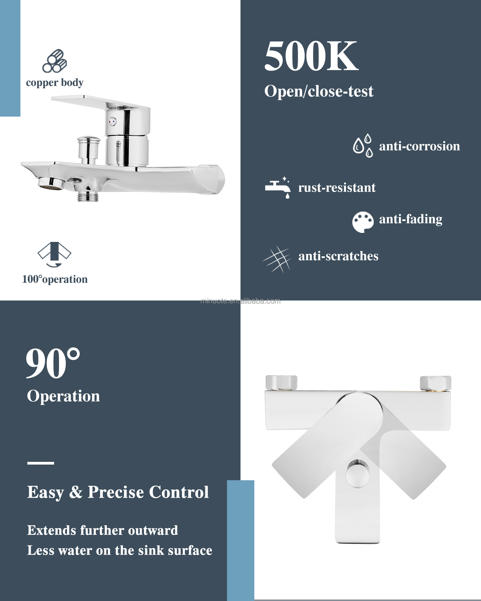 High Quality Brass Bath Shower Faucet Tap Bathroom Luxury Shower Taps Bath Faucet For Home Use factory