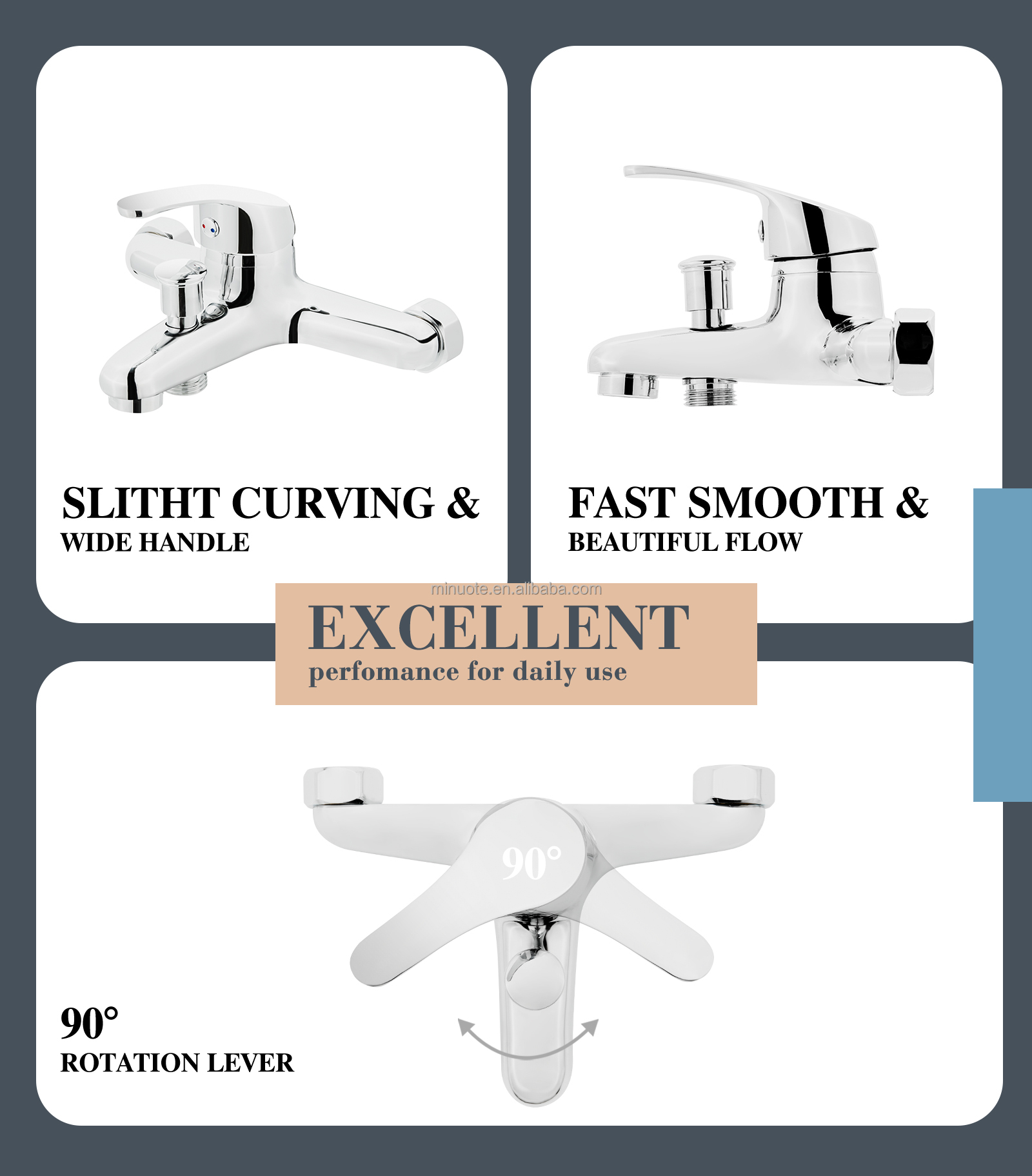 High Quality Morden Style Taps Bathroom Sink Shower Mixer Faucets Bath details