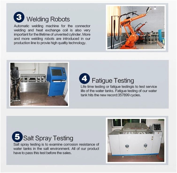 Hot selling home hotel use stainless steel air source hot water tank for the heat pump 300 liters manufacture