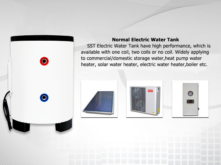 SST customized stainless steel pressure tanks good quality 200l 300l electric water tank factory