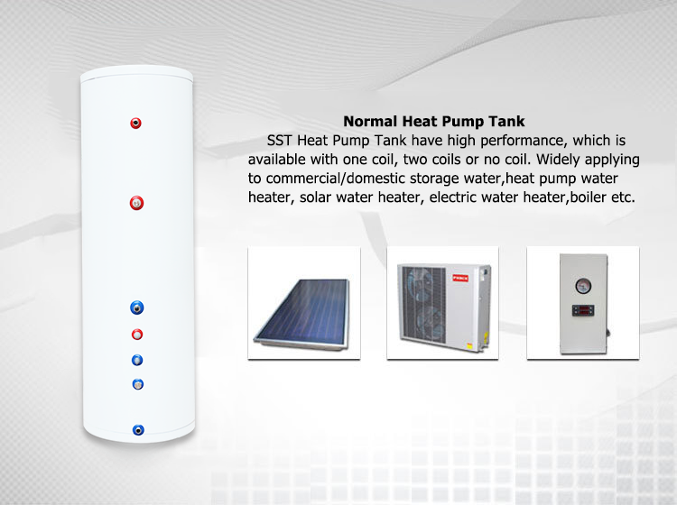 Cheap stainless hot water tank price 500kw hot water storage boiler heat pump system supplier