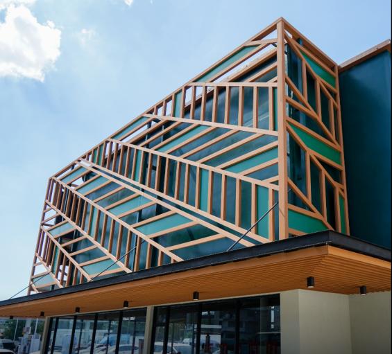wpc hollow composite tube 35h35   railing column for exterior decor-0