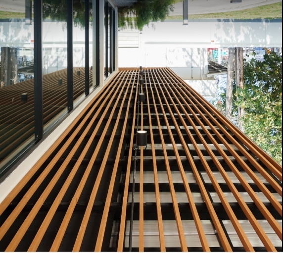 wpc hollow composite tube 35h35   railing column for exterior decor-1