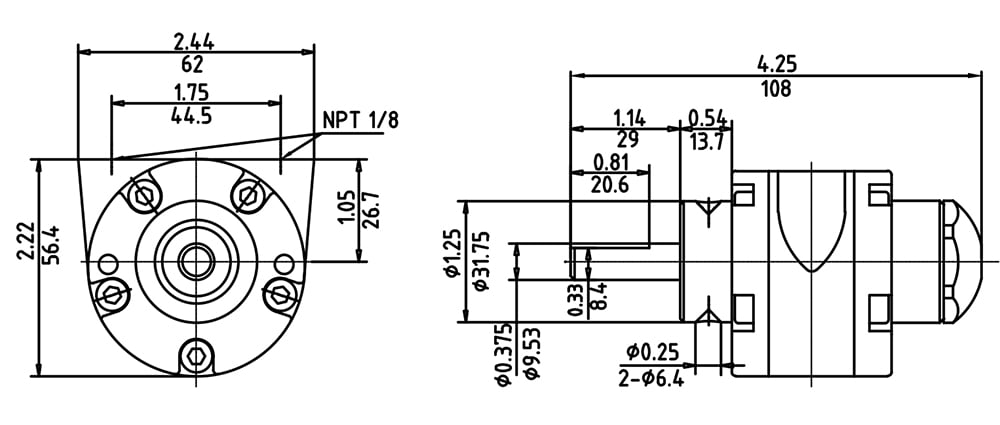 HX1AM-V Drawing 0.33kW 10000RPM HX1AM-V details