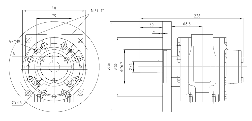 5.4kW 3000RPM HX10AM-F130-S24 manufacture