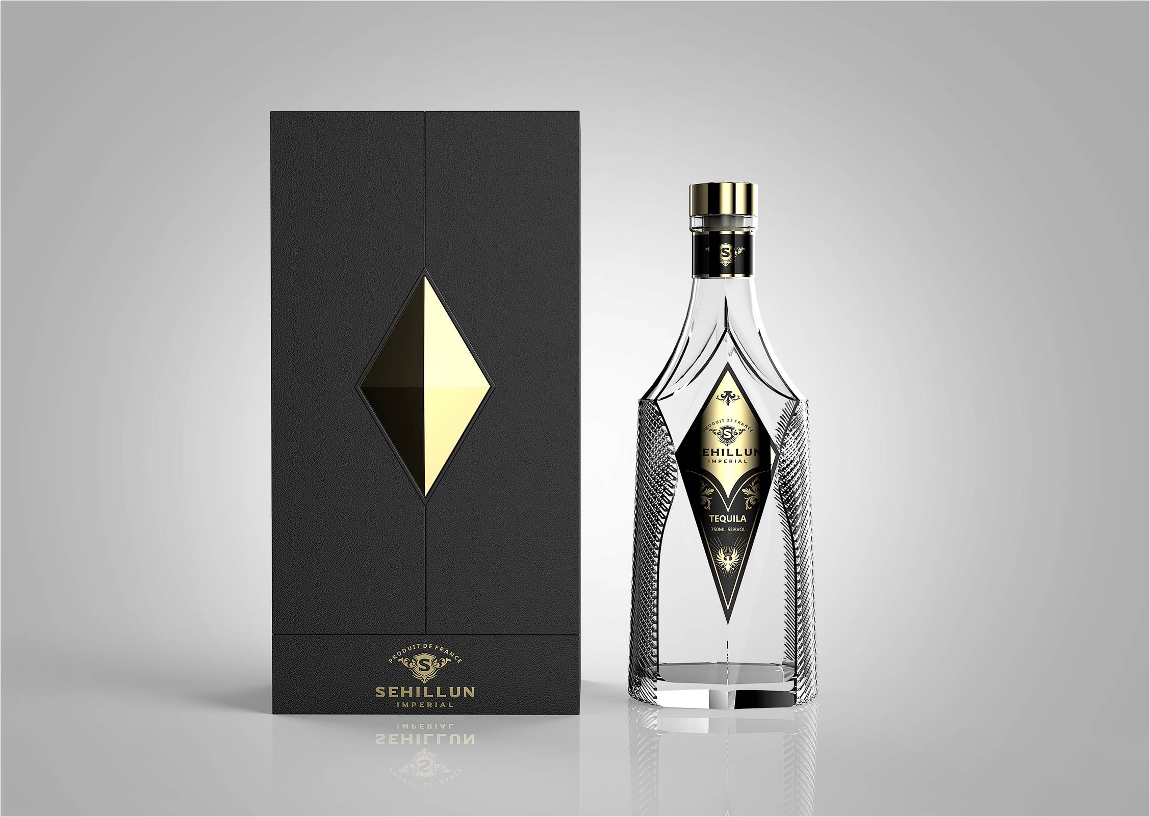 Glass Bottles Spirit Liquor Bottle Tequila Whiskey Brandy Vodka RUM JIN 750ml Glass Bottle supplier