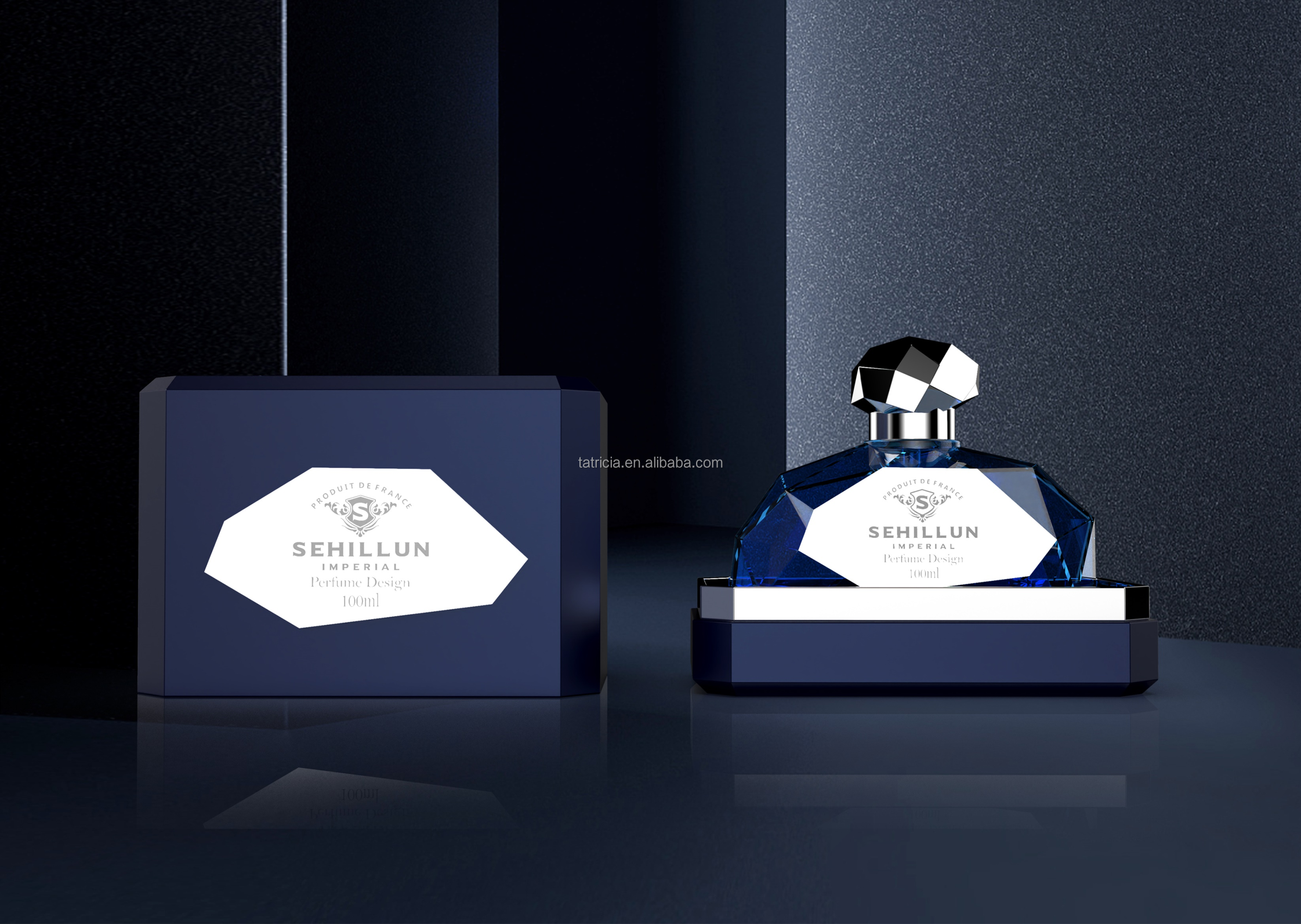 Wholesale super flint luxury 30ml 50ml 100ml crystal glass bottle perfume with box details