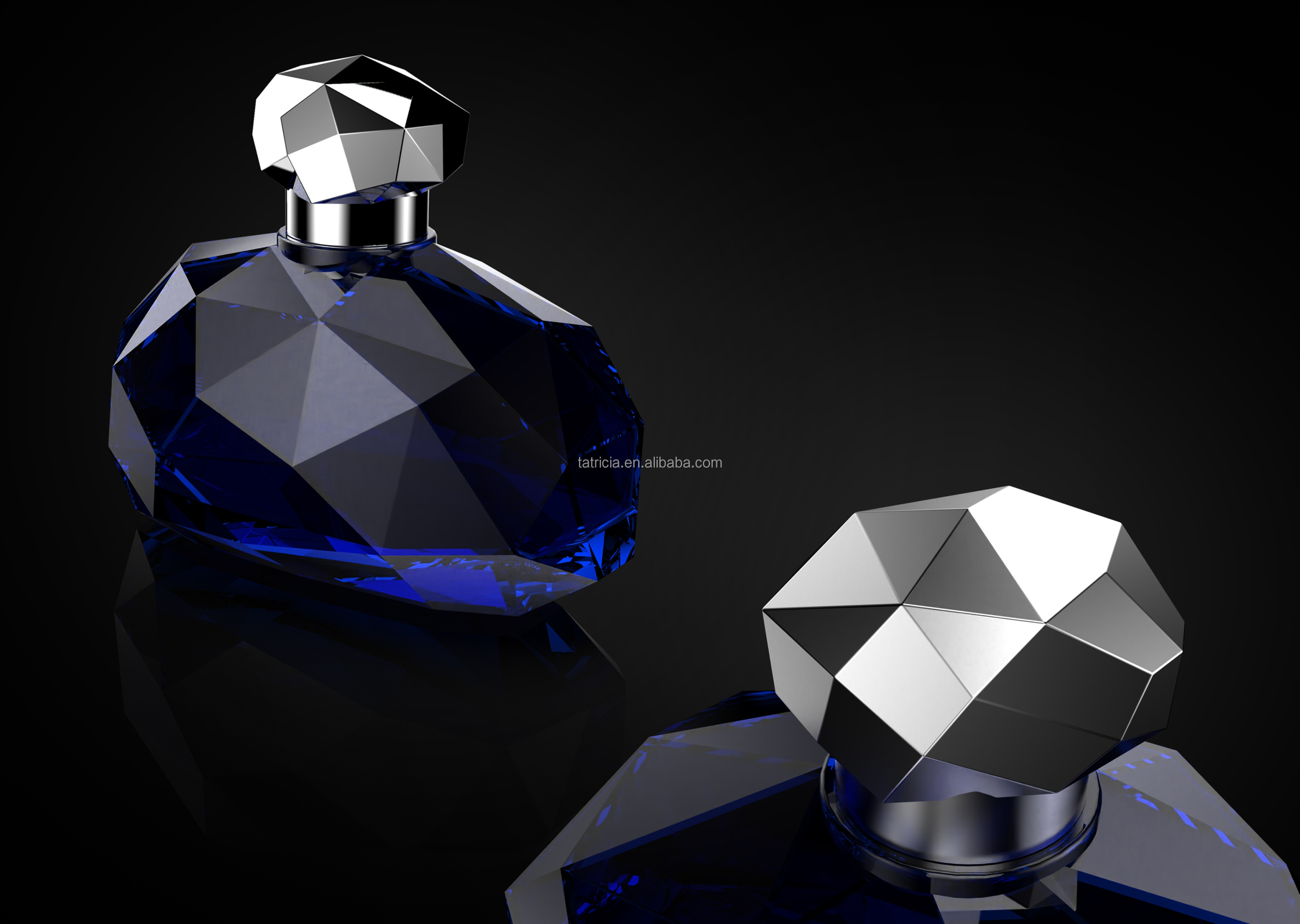 Wholesale super flint luxury 30ml 50ml 100ml crystal glass bottle perfume with box factory