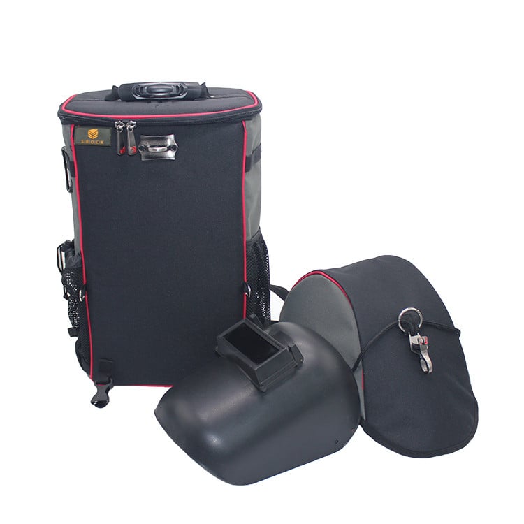 Large Capacity Work Gear Pack Technician Tool Bag Backpack Oxford Welder Tool Organizer with Helmet Catch manufacture