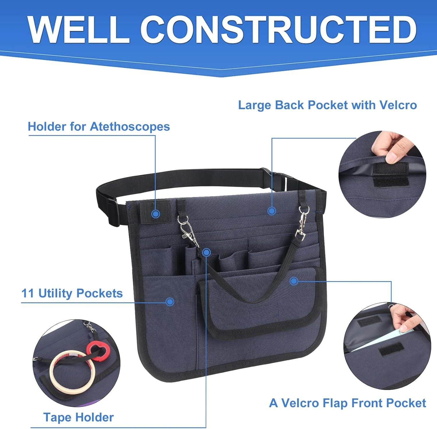 product wessleco portable hanging waist bag for medical staff cross border nurse tool kit polyester zipper for medical supplies storage-2