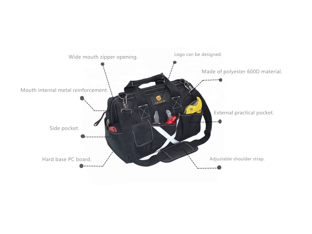 Wholesale Custom 16 inch Professional Portable Durable Using Electrical Polyester Electrician Tool Bag supplier