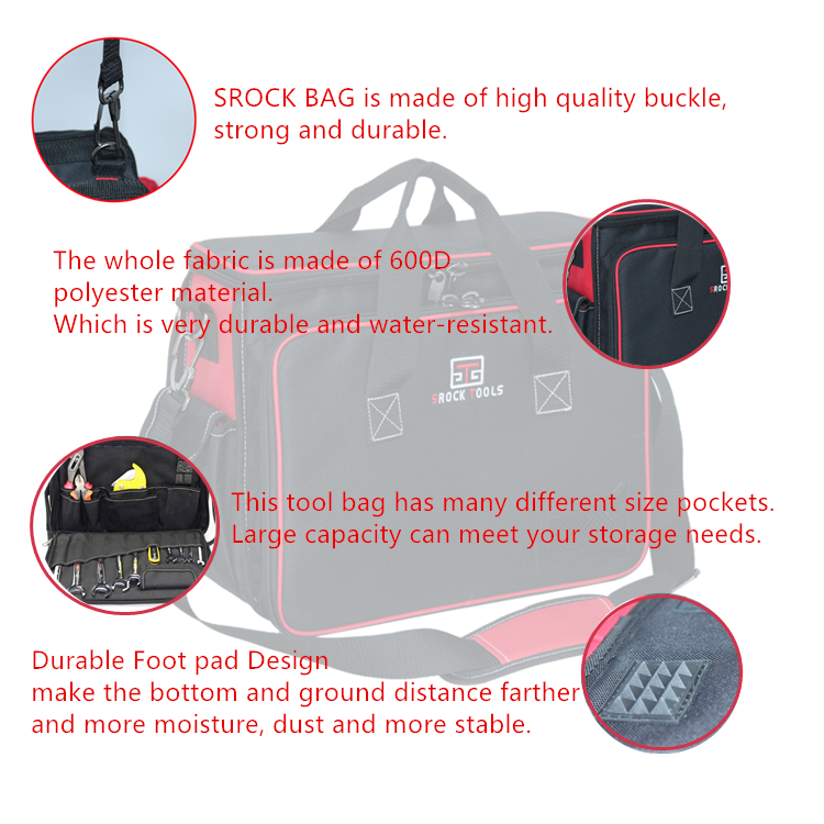 product factory directly price durable large electrician good quality networking electrician toolkit tool bag884-2