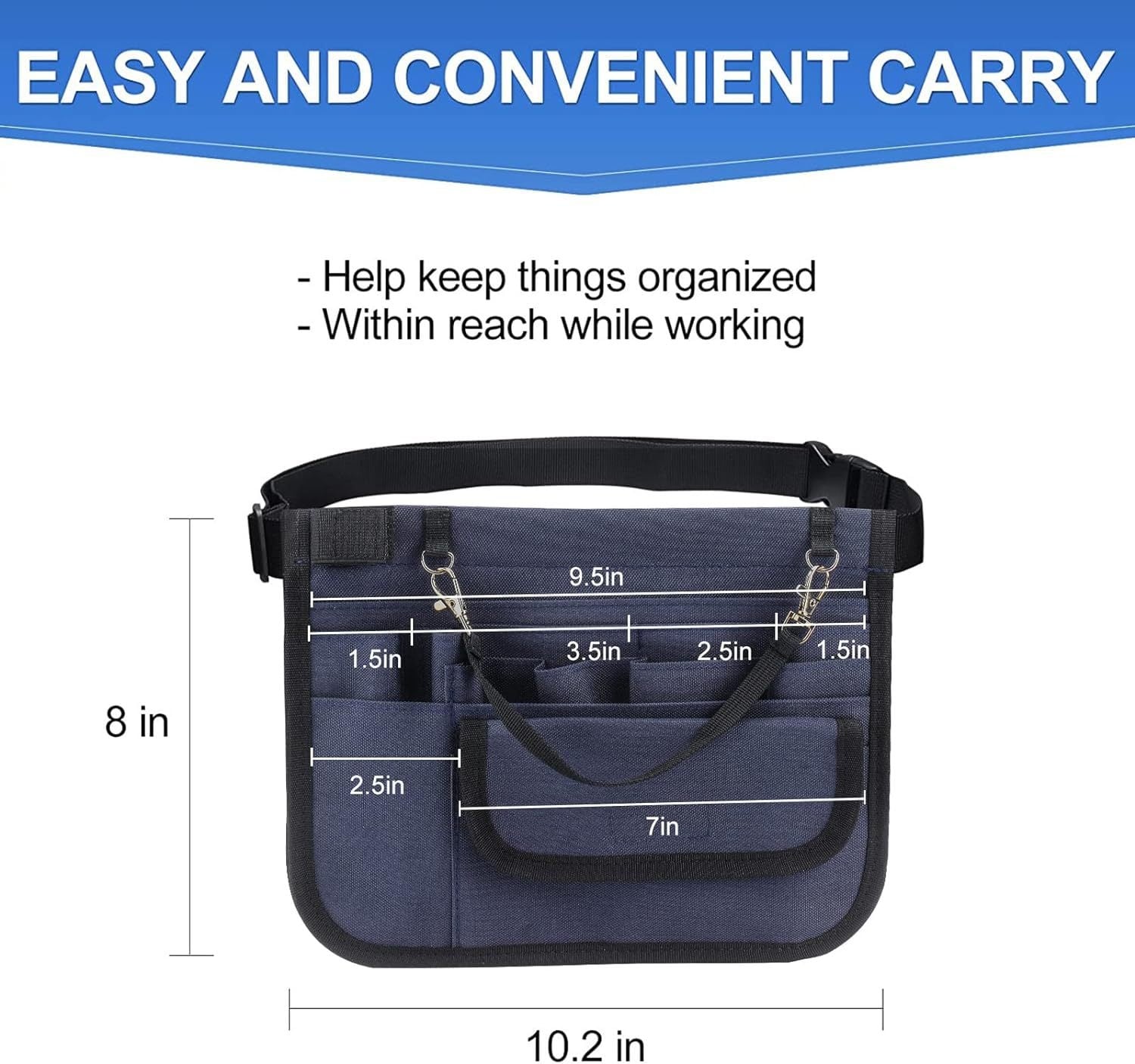 product wessleco portable hanging waist bag for medical staff cross border nurse tool kit polyester zipper for medical supplies storage-7